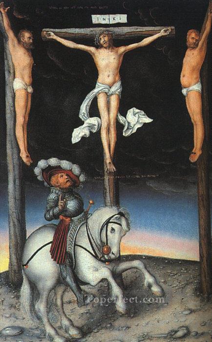 La Crucifixion avec le Centurion converti religieuse Lucas Cranach l’Ancien Religieuse Christianisme Peintures à l'huile